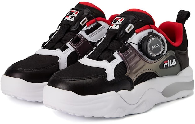 (Preschool) FILA Running Shoe 'Black White Flash' K14B311604FBW Lookbook (Preschool) FILA Running Shoe 'Black White Flash' K14B311604FBW