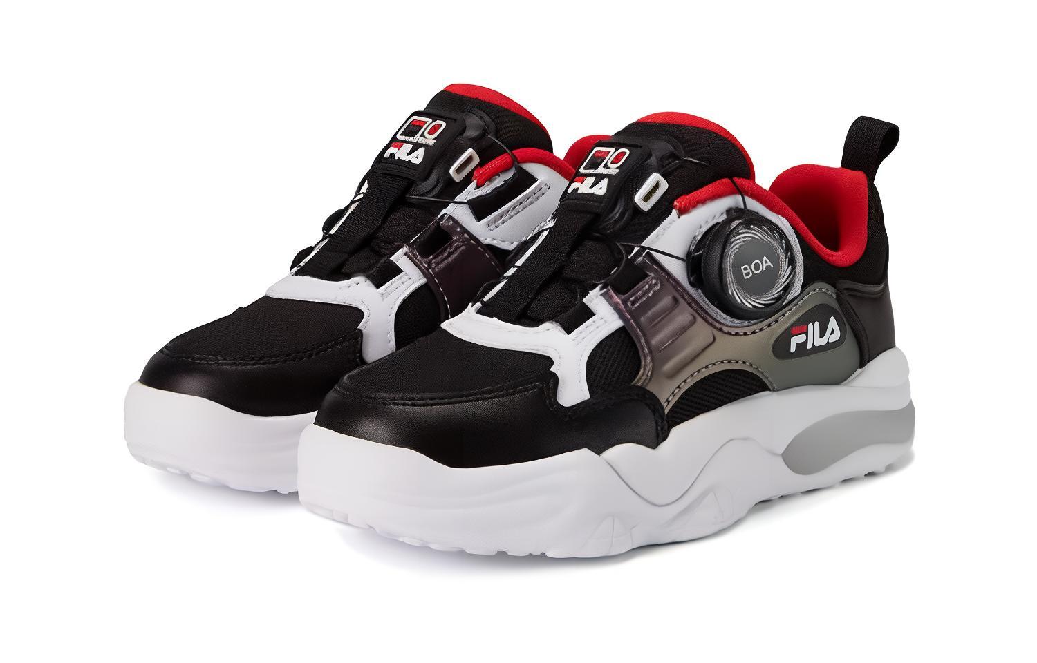 Lookbook (Preschool) FILA Running Shoe 'Black White Flash' K14B311604FBW