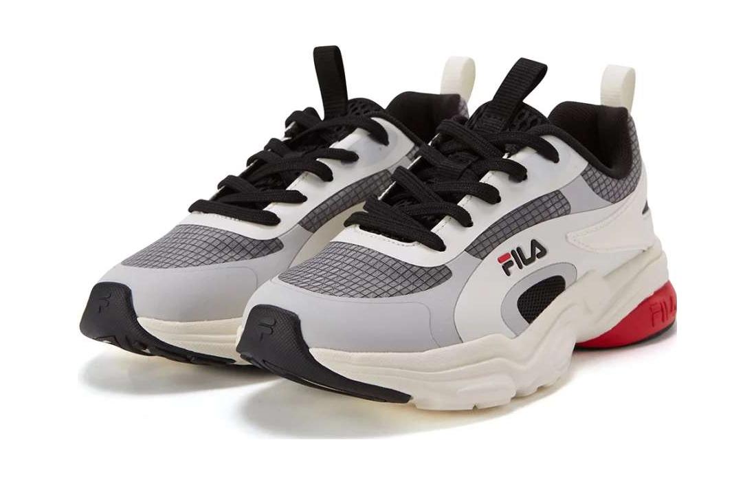 Lookbook 大童 FILA斐樂 減震防滑耐磨 兒童跑步鞋 白紅