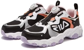 兒童 FILA斐樂 貓爪 舒適 耐磨輕便 低幫 兒童跑步鞋 黑紫色 Lookbook 兒童 FILA斐樂 貓爪 舒適 耐磨輕便 低幫 兒童跑步鞋 黑紫色