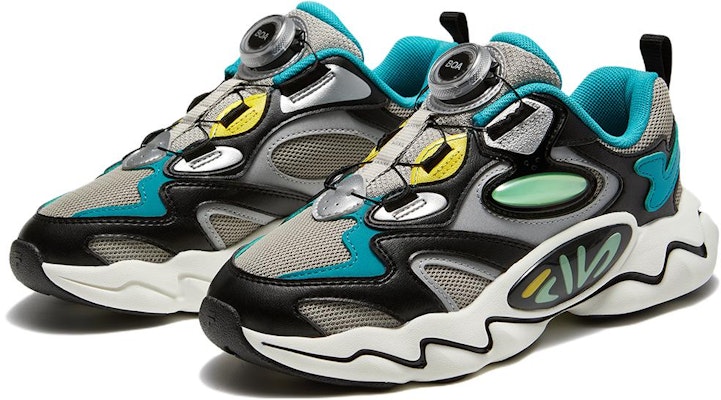 (Youth) FILA Retro Running Shoes 'Grey Black Blue' K15B341106FSB Lookbook (Youth) FILA Retro Running Shoes 'Grey Black Blue' K15B341106FSB