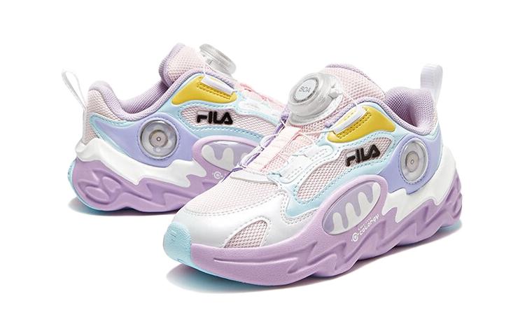 Lookbook 中童 FILA斐乐 舒適 輕便防滑耐磨 低筒 兒童跑步鞋 朴霧嫩粉木槿紫