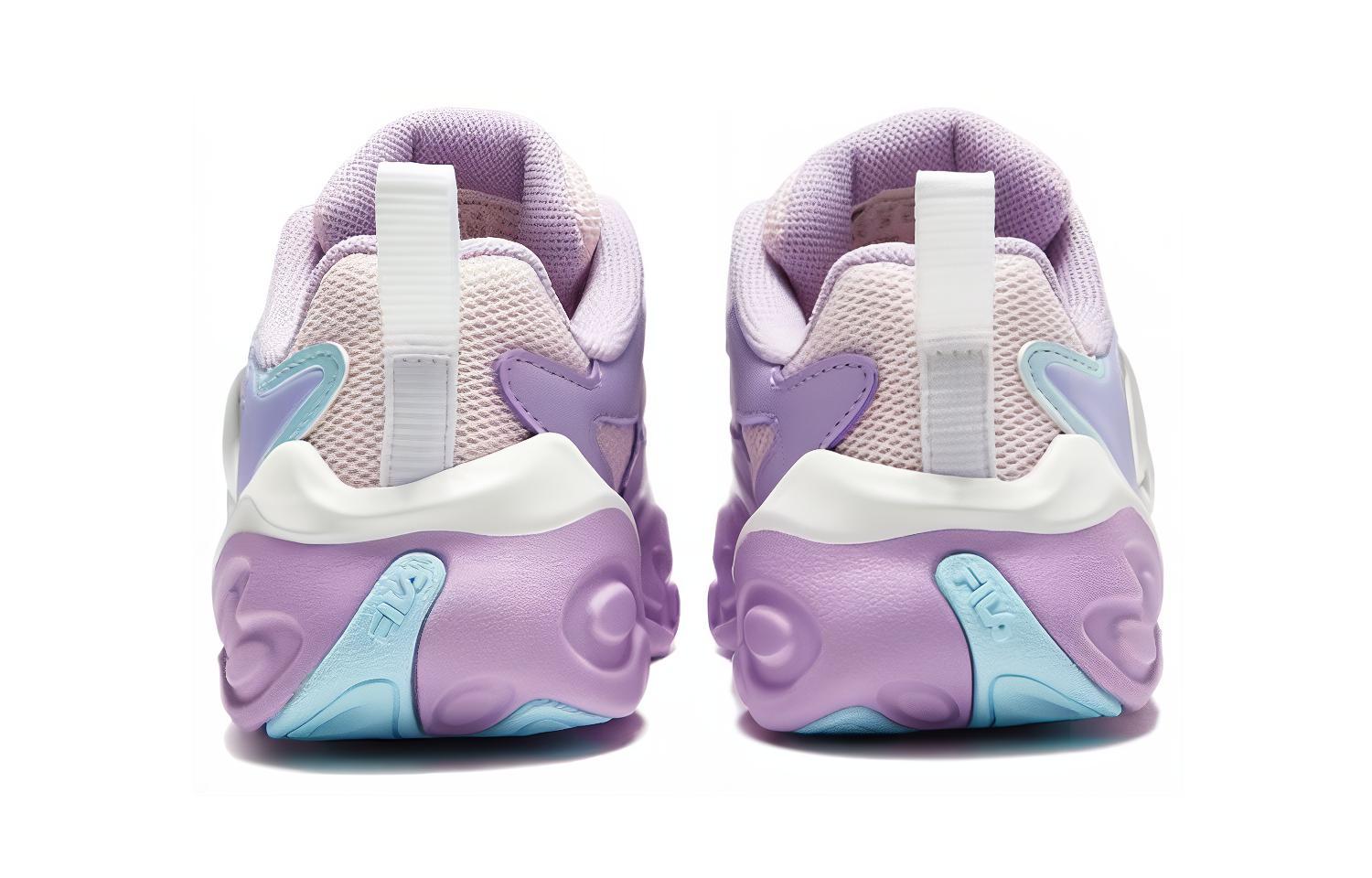 Details for 中童 FILA斐乐 舒適 輕便防滑耐磨 低筒 兒童跑步鞋 朴霧嫩粉木槿紫