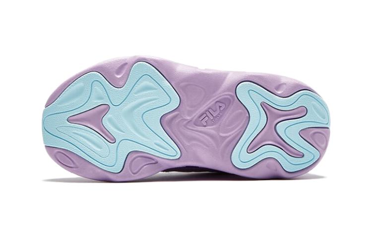 Sizing 中童 FILA斐乐 舒適 輕便防滑耐磨 低筒 兒童跑步鞋 朴霧嫩粉木槿紫