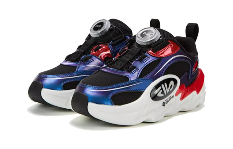 Lookbook 中童 FILA斐樂 運動舒適 耐磨 低幫 兒童跑步鞋 黑標準白