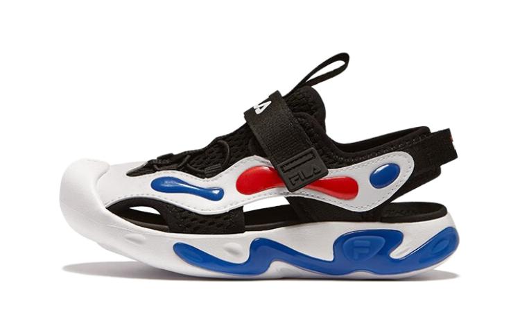 (Preschool) FILA Artist Sandals 'White Black Blue' K14B321802FBP