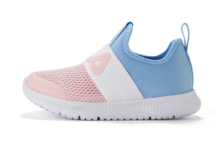 Buy 中童 FILA斐樂 耐磨防滑一腳蹬免繫帶運動休閒鞋 粉藍