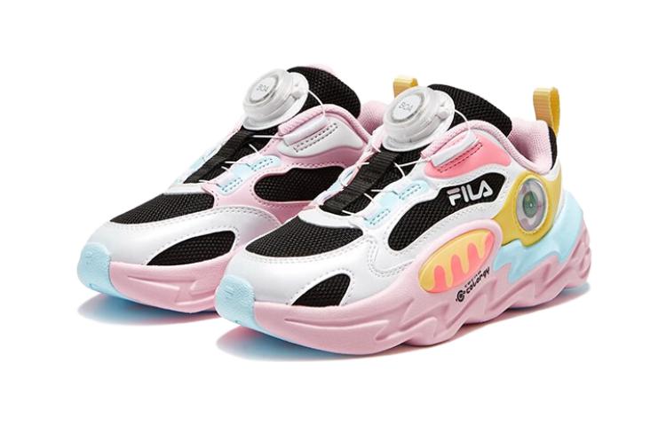 Lookbook 中童 FILA 斐樂 舒適 輕便耐磨 低幫 兒童跑步鞋 黑斐樂白