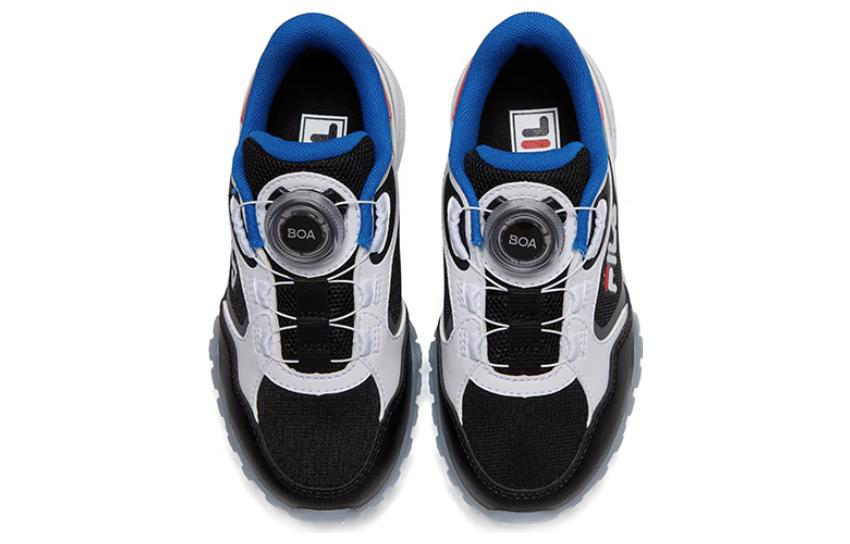 Lookbook 中童 FILA斐乐 防踢減震 低筒 兒童跑步鞋 黑白紅