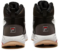 Shop 兒童 FILA斐樂 TGR 3 BOOT 運動舒適 耐磨輕便 中幫 兒童跑步鞋 黑白色