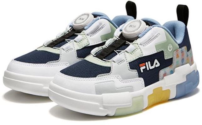 (Preschool) FILA BOA Classic Shoes 'White Black Blue' K14B341601FFMG Lookbook (Preschool) FILA BOA Classic Shoes 'White Black Blue' K14B341601FFMG