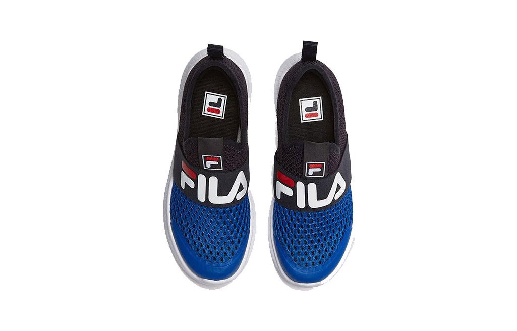 Order 中童 FILA斐樂 舒適百搭 耐磨 兒童訓練鞋 藍色