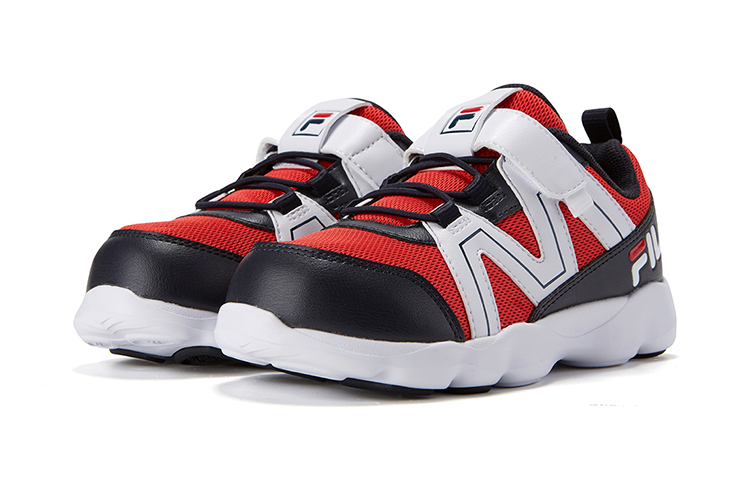 Order 中童 Fila 斐樂 魔術貼 透氣低幫訓練鞋 紅白黑