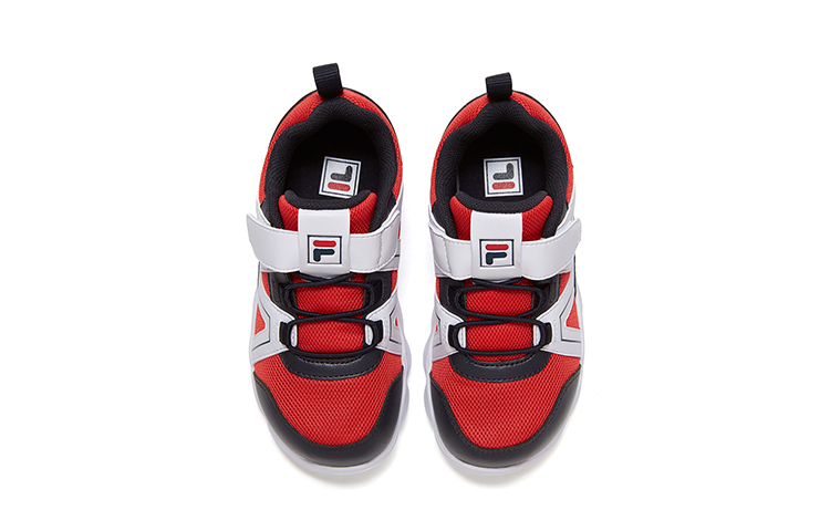 Lookbook 中童 Fila 斐樂 魔術貼 透氣低幫訓練鞋 紅白黑