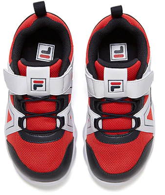 中童 Fila 斐樂 魔術貼 透氣低幫訓練鞋 紅白黑 Lookbook 中童 Fila 斐樂 魔術貼 透氣低幫訓練鞋 紅白黑