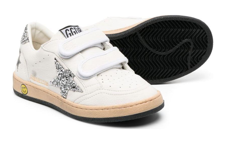 Lookbook 兒童 Golden Goose Ball Star 牛皮 舒適休閒 低幫 兒童板鞋 白銀
