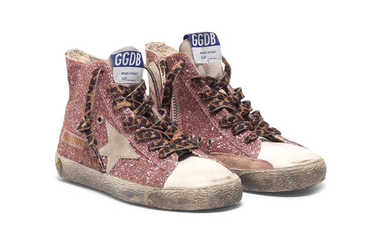 Lookbook (Preschool) Golden Goose Francy 'Silver Sparkle High-Top' G35KS302.A27