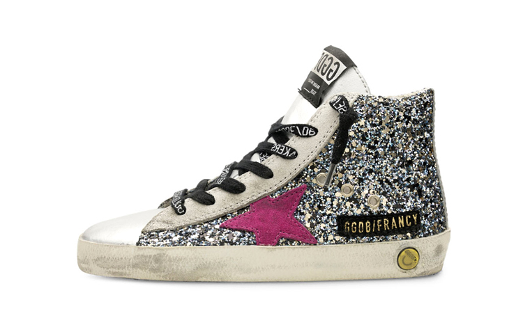 (Preschool) Golden Goose Francy 'Silver White Glitter' G35KS302.A19