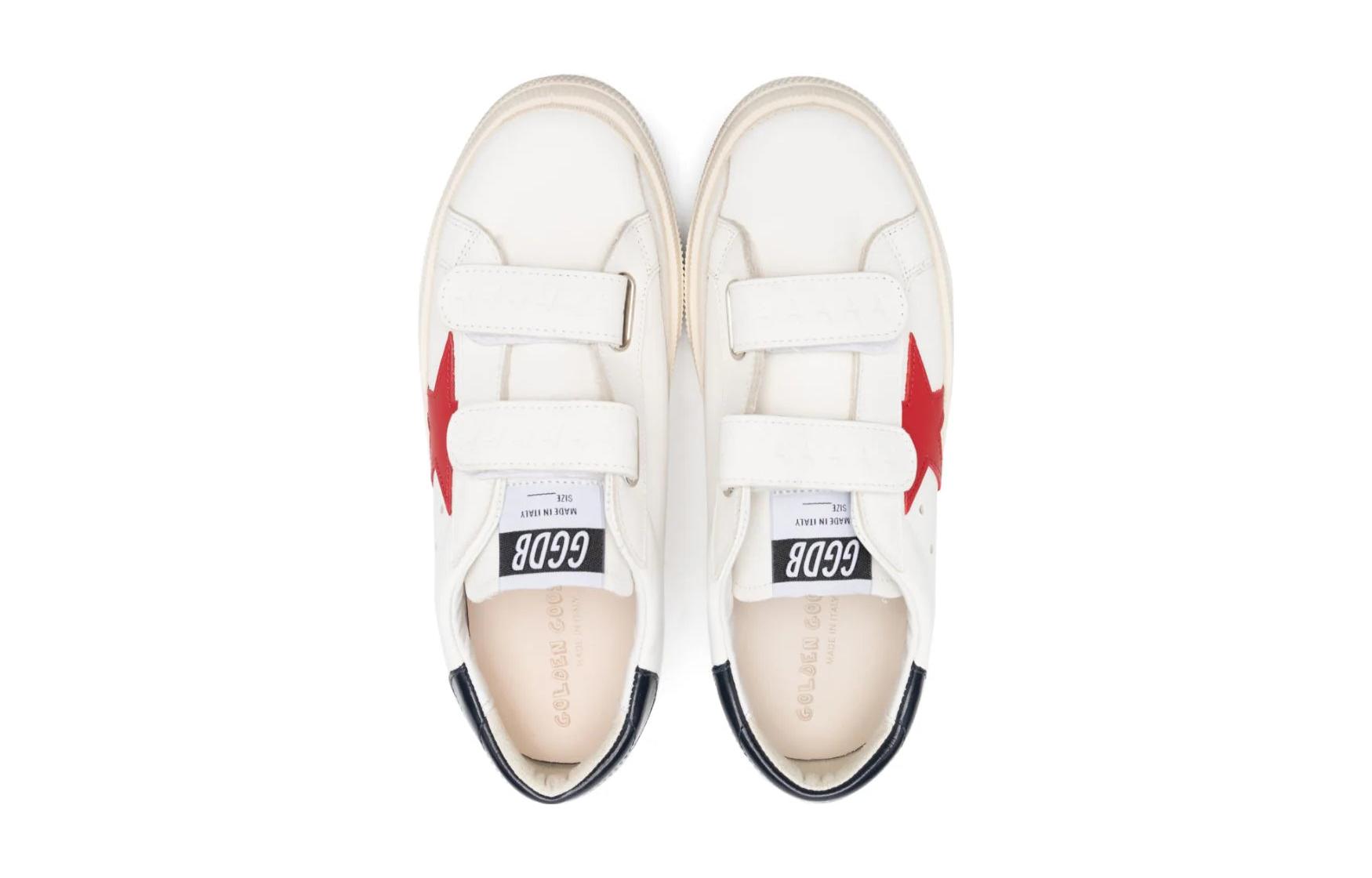 Shop 金鵝 皮革 百搭時尚 低筒 板鞋 兒童 白色