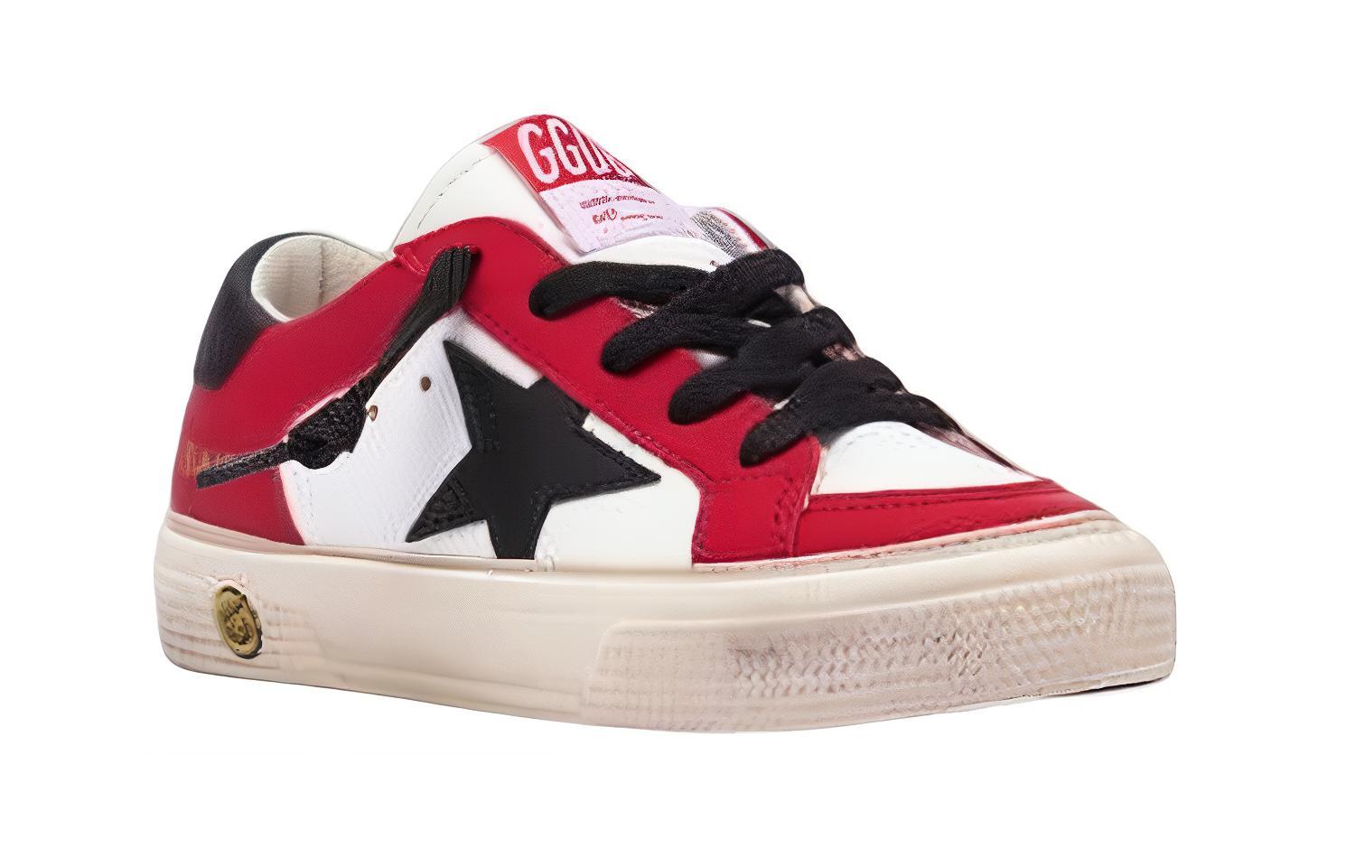 Lookbook (Preschool) Golden Goose Low Top Canvas 'Red White' GYF00495.F004218.82186