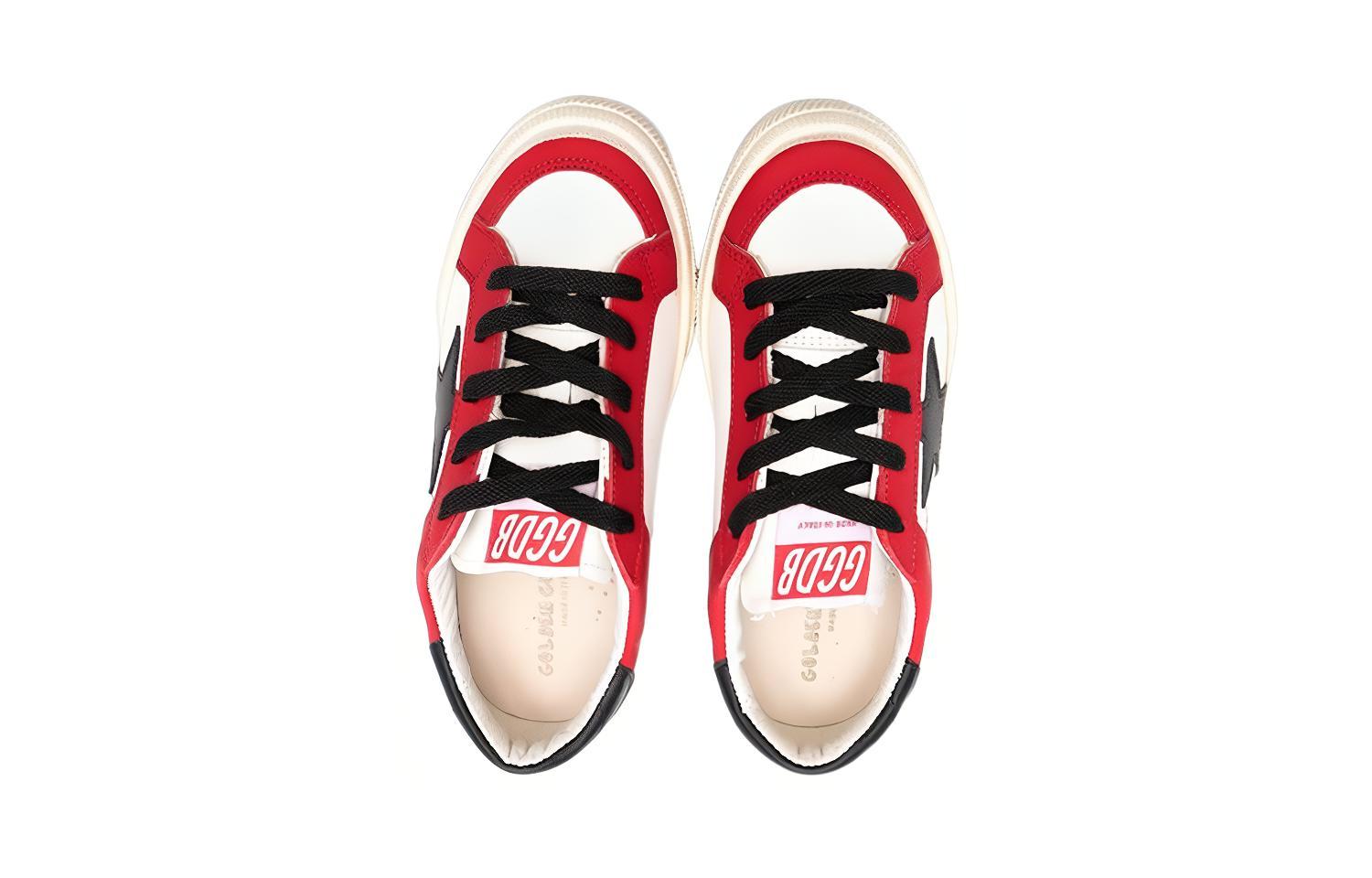 Shop (Preschool) Golden Goose Low Top Canvas 'Red White' GYF00495.F004218.82186