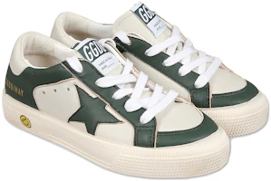 Lookbook 中童 Golden Goose May Star 圓頭綁帶 低幫 兒童休閒鞋 白綠
