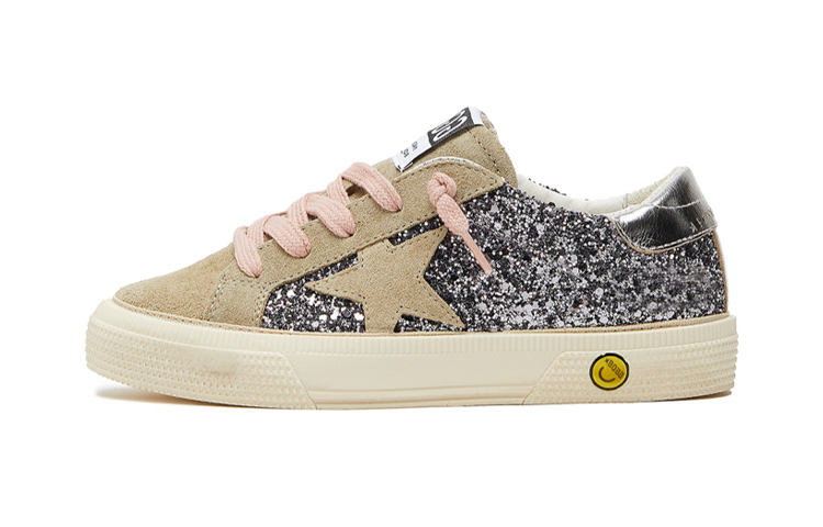 (Preschool) Golden Goose May Low Top Sneakers 'Silver Brown Star' GYF00112.F004215.82184
