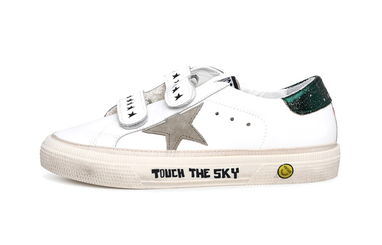 Buy (Preschool) Golden Goose May Star 'White Green Velcro' GYF00198.F003288.11207