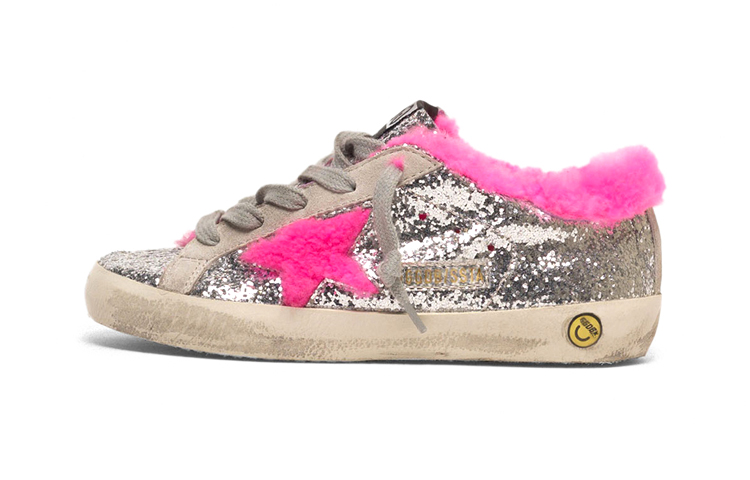 (Preschool) Golden Goose Mid Star 'Silver Pink' G35KS301.A99