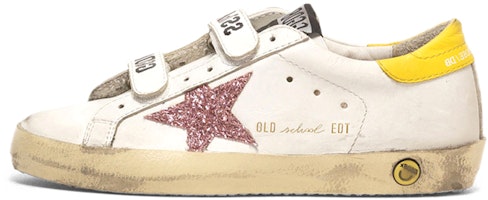 (Preschool) Golden Goose Old School 'Distressed White Yellow' G35KS321.H8 (Preschool) Golden Goose Old School 'Distressed White Yellow' G35KS321.H8