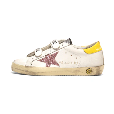 (PS) Golden Goose Old School 'Distressed White Yellow'