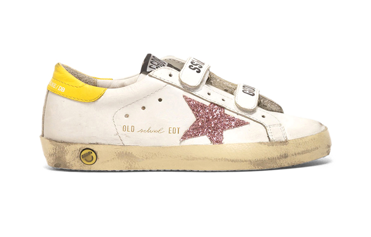 Order (PS) Golden Goose Old School ''Verwittert Weiß Gelb'' Sneakers G35KS321.H8