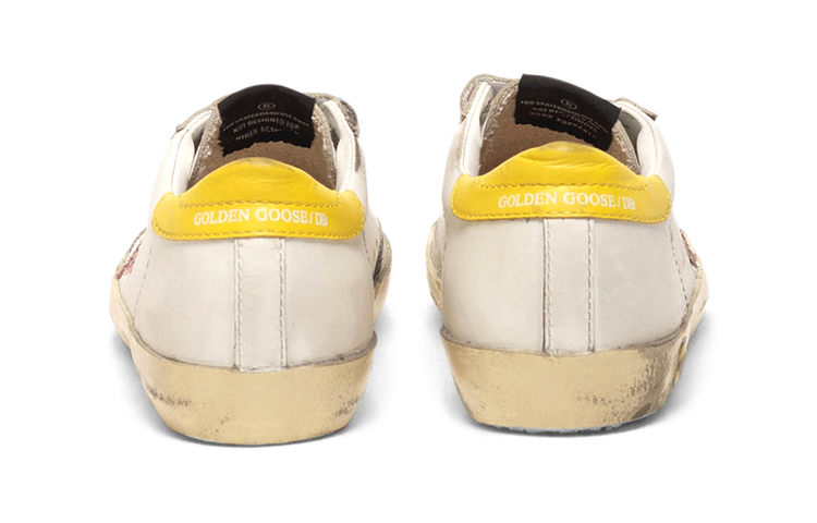 Shop (PS) Golden Goose Old School ''Verwittert Weiß Gelb'' Sneakers G35KS321.H8