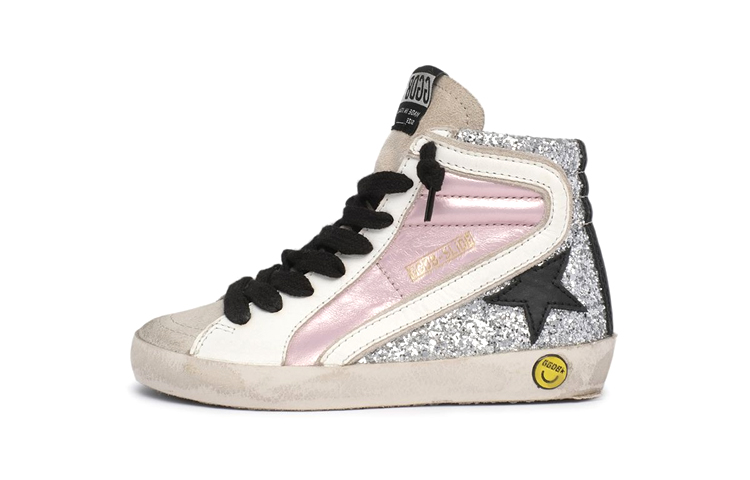 (Preschool) Golden Goose Slide 'Pink White Patchwork' GYF00116.F000220.80241