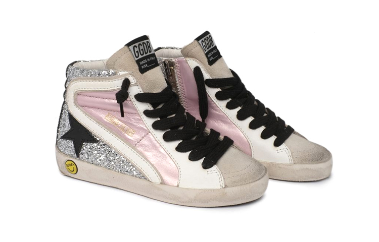 Lookbook (PS) Golden Goose Slide 'Pink White Patchwork' Sepatu Wanita GYF00116.F000220.80241