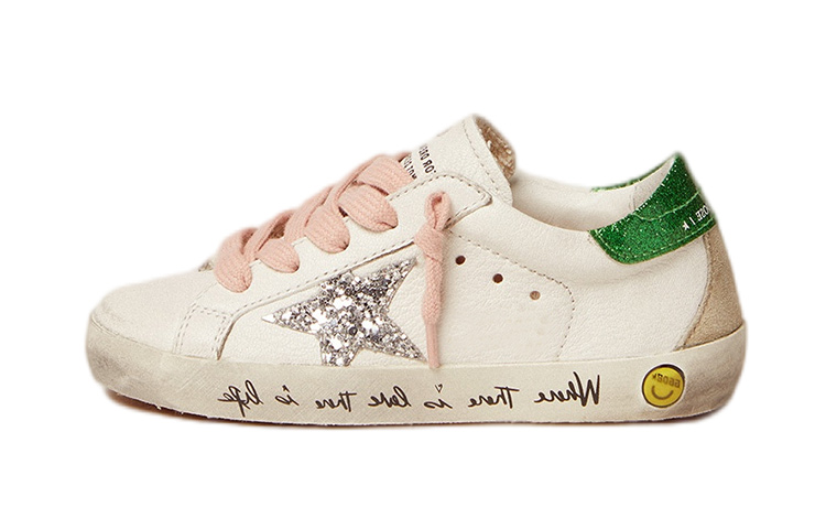 Buy (Preschool) Golden Goose Super-Star 'Distressed White Green' GYF00102.F002838.10979