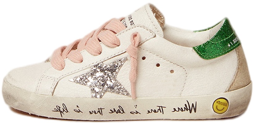 (Preschool) Golden Goose Super-Star 'Distressed White Green' GYF00102.F002838.10979 Buy (Preschool) Golden Goose Super-Star 'Distressed White Green' GYF00102.F002838.10979