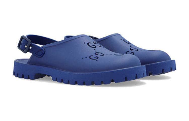 Order 童趣GUCCI古馳 按扣鏤空 流行涼拖 青色