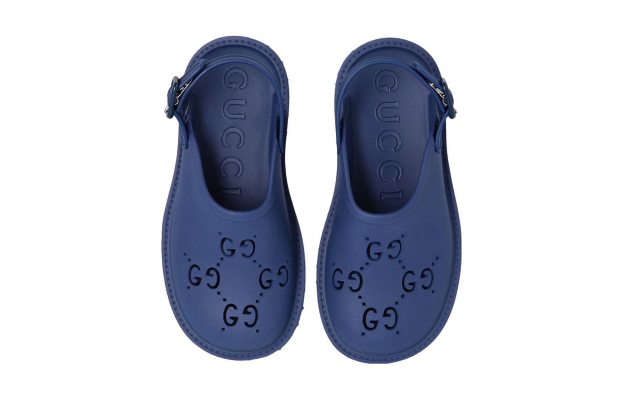 Shop 童趣GUCCI古馳 按扣鏤空 流行涼拖 青色