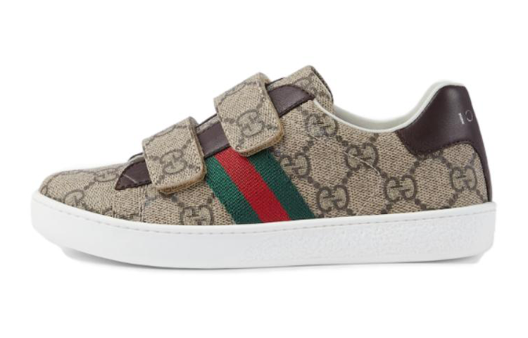 (Preschool) Gucci Ace 'Brown Leather Low-Top' 463090-FACYF-9753