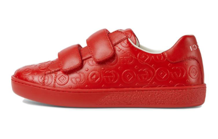 (Preschool) Gucci Ace 'Red Velcro Low Top' 756263-FACEZ-6433