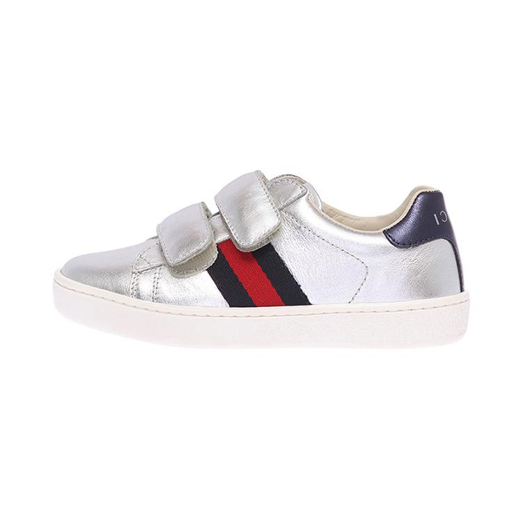 Buy (PS) Gucci Ace 'Plata Azul con Raya Clásica Roja y Azul' 455448-DXD60-8172