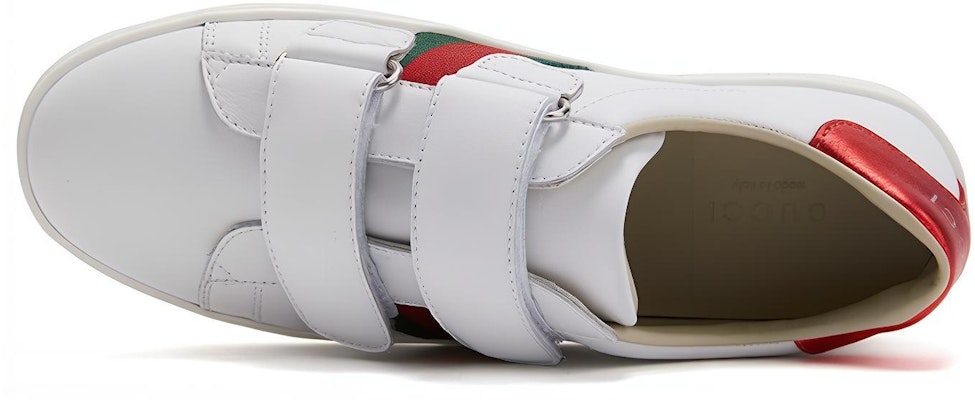 (Preschool) Gucci Ace Low 'White Red Green' 455496-CPWP0-9085 Lookbook (Preschool) Gucci Ace Low 'White Red Green' 455496-CPWP0-9085