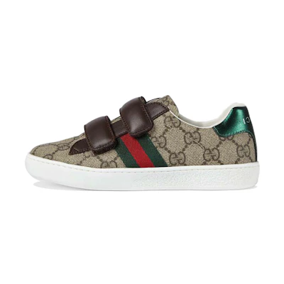 (PS) Gucci Ace Low Brown 'Velcro Fashion'