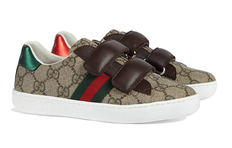Order (Preschool) Gucci Ace Low Brown 'Velcro Fashion' 463090-9C220-9797