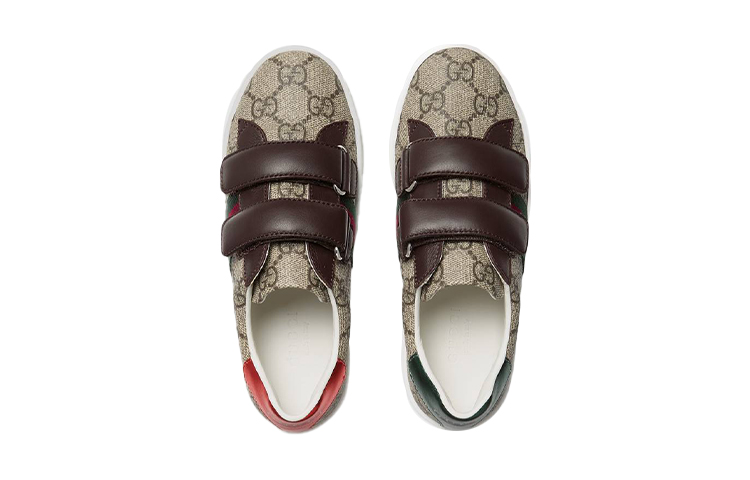Lookbook (Preschool) Gucci Ace Low Brown 'Velcro Fashion' 463090-9C220-9797