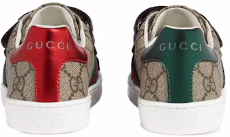 Shop 中童 GUCCI 古馳 ACE 魔術貼時尚 低筒 童鞋 棕色