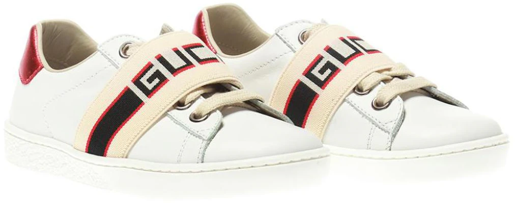 (Preschool) Gucci Ace Stripe Leather 'White Red Black' 553053-0IIR0-9065 Lookbook (Preschool) Gucci Ace Stripe Leather 'White Red Black' 553053-0IIR0-9065