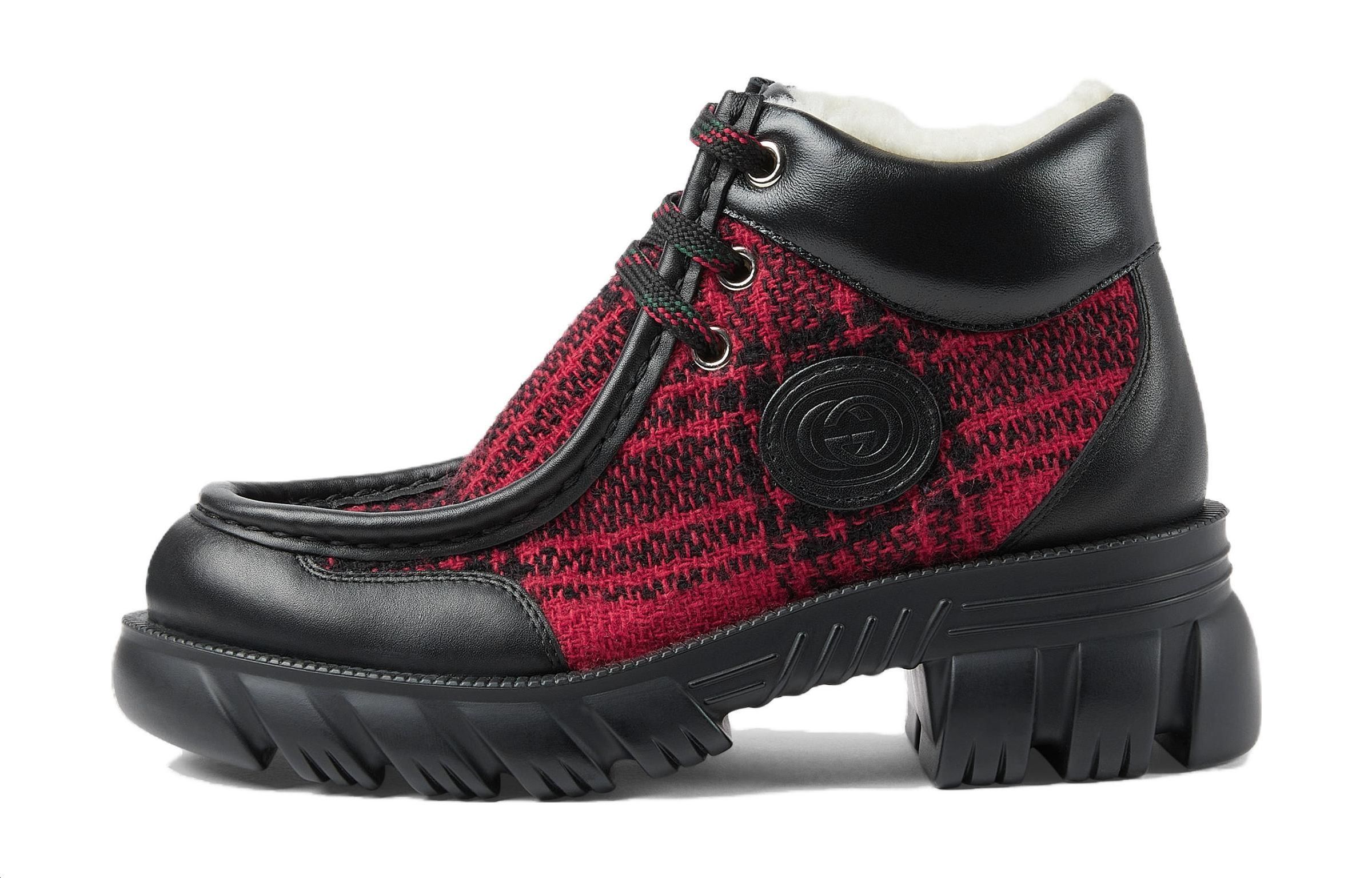 (Preschool) Gucci Ankle Boot 'Black Red' 762668-FACL2-8442