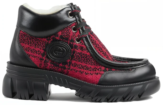 (PS) Gucci Sepatu Boot Pendek 'Hitam Merah' 762668-FACL2-8442 Order (PS) Gucci Sepatu Boot Pendek 'Hitam Merah' 762668-FACL2-8442